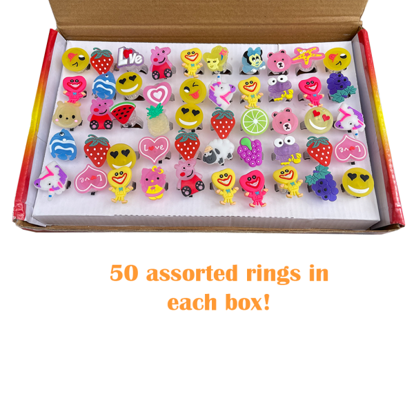 Flashing Light-Up Rings, Box of 50 - Image 3