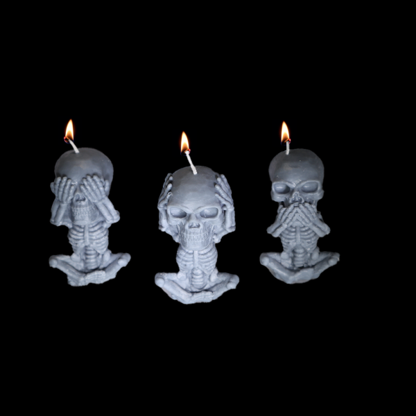 Wise Skeletons Candle Set | Scented | 4-Inch | Handmade - Image 5