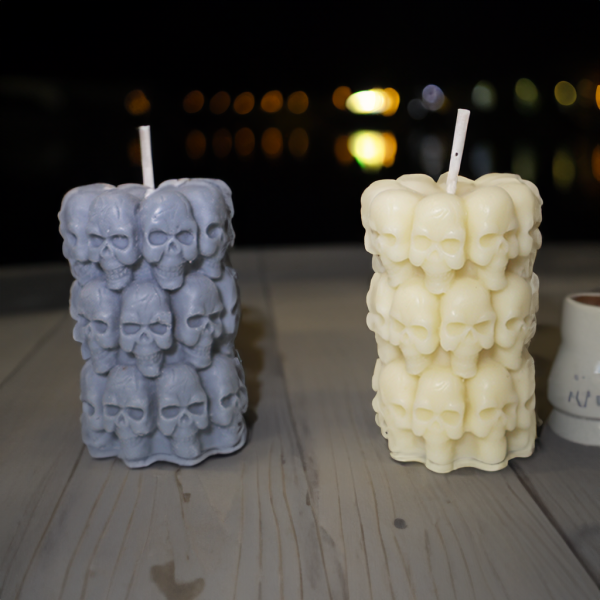 Skull Faces Candle Set | 2-Pack | Scented | Handmade - Image 7