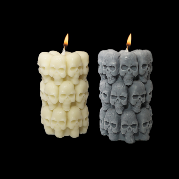 Skull Faces Candle Set | 2-Pack | Scented | Handmade - Image 8