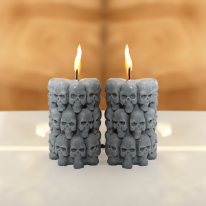 Skull Faces Candle Set | 2-Pack | Scented | Handmade