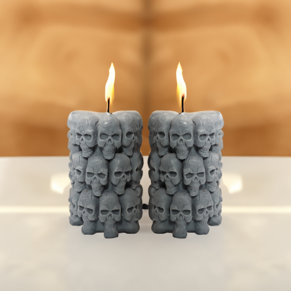 Skull Faces Candle Set | 2-Pack | Scented | Handmade