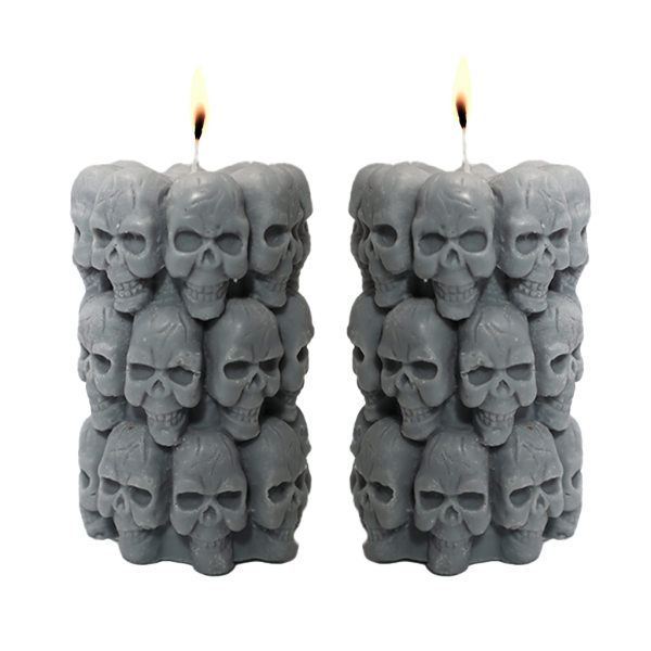 Skull Faces Candle Set | 2-Pack | Scented | Handmade - Image 2