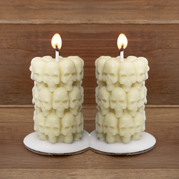Skull Faces Candle Set | 2-Pack | Scented | Handmade - Image 6
