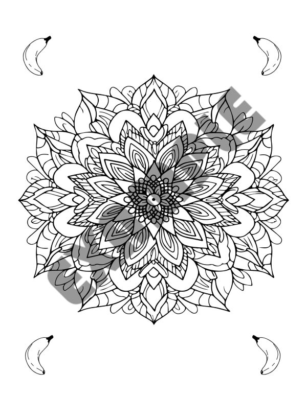 Banana Bliss Printable Adult Coloring Pages - Image 2