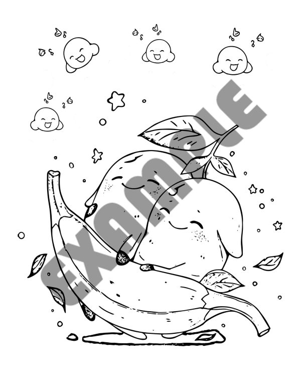 Banana Bliss Printable Adult Coloring Pages - Image 6
