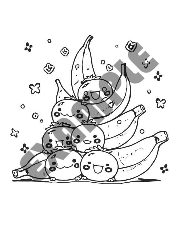 Banana Bliss Printable Adult Coloring Pages - Image 7