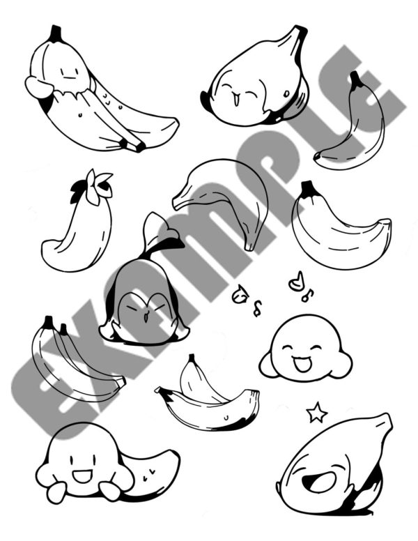 Banana Bliss Printable Adult Coloring Pages - Image 11